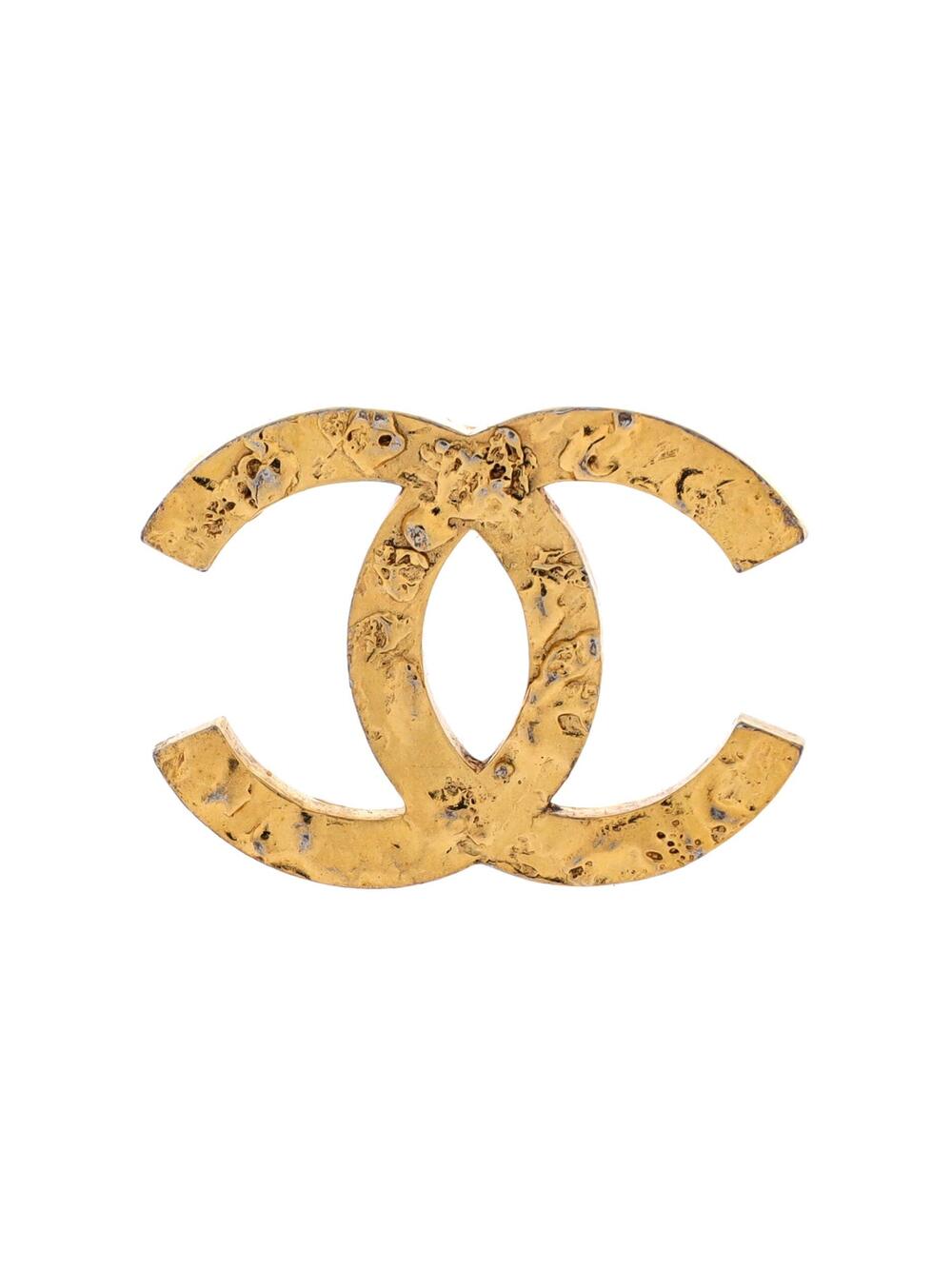 Chanel Cc Brooch Textured Metal #371289C81B